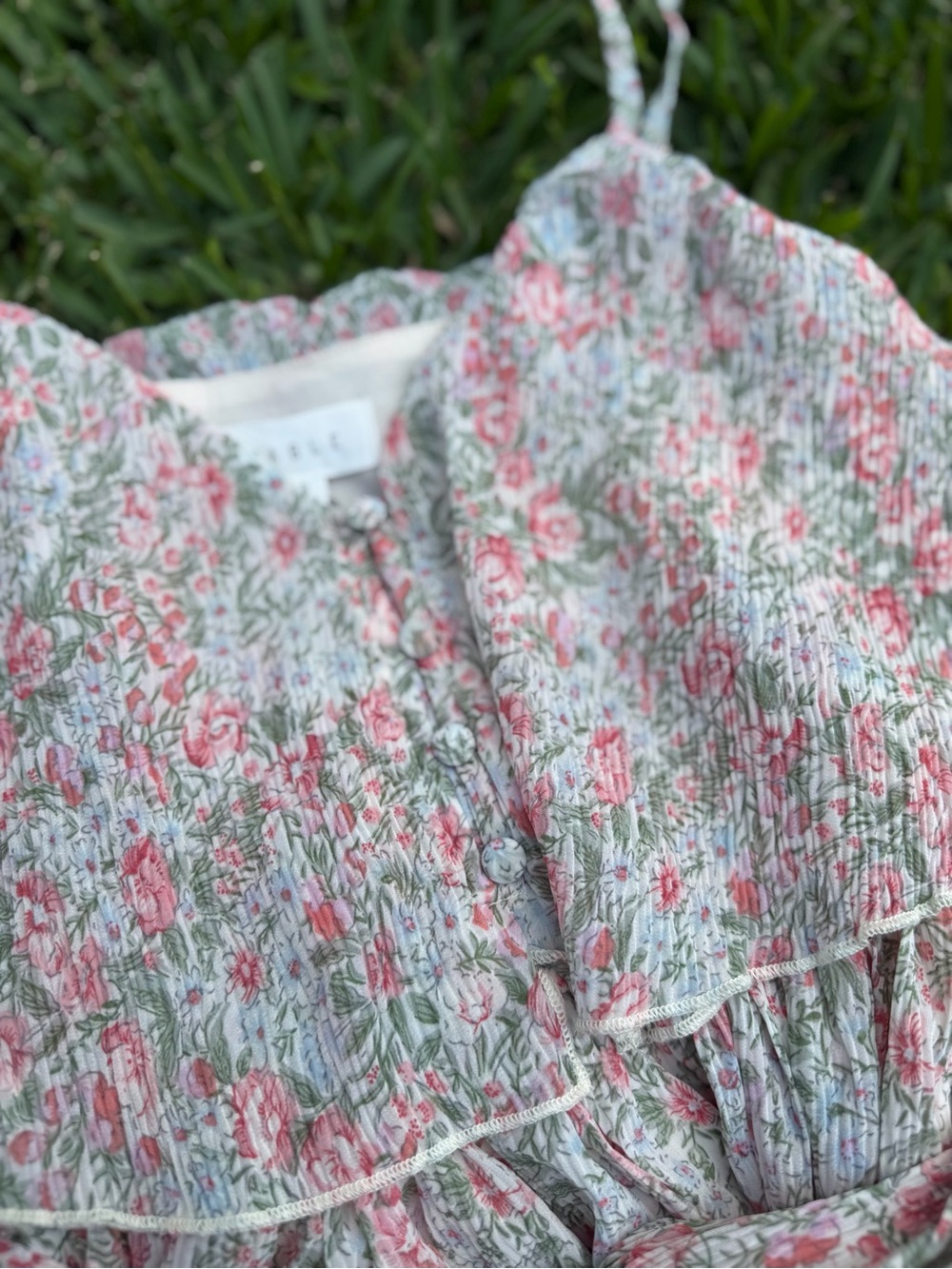 Mable Floral Tiered Ruffle Mini Dress NWT Size Small Cottagecore Boho - Picture 4 of 10